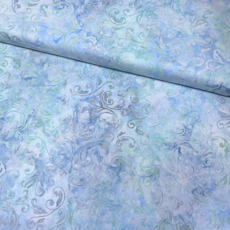 Pound A Metre Per Metre Luxurious Quality 100% Indian Cotton Batik - 45" Wide (Water)