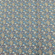 Pound A Metre Per Metre Luxury Dressmaking 100% Cotton Lawn- 60" (Blue Flowers)