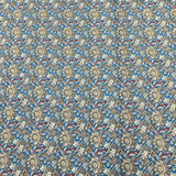 Pound A Metre Per Metre Luxury Dressmaking 100% Cotton Lawn- 60" (Blue Flowers)