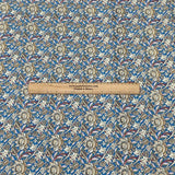 Pound A Metre Per Metre Luxury Dressmaking 100% Cotton Lawn- 60" (Blue Flowers)