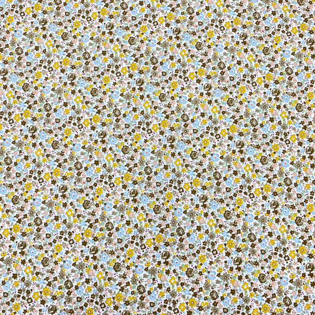 Pound A Metre Per Metre Luxury Dressmaking 100% Cotton Lawn- 60" (Multi Flowers)
