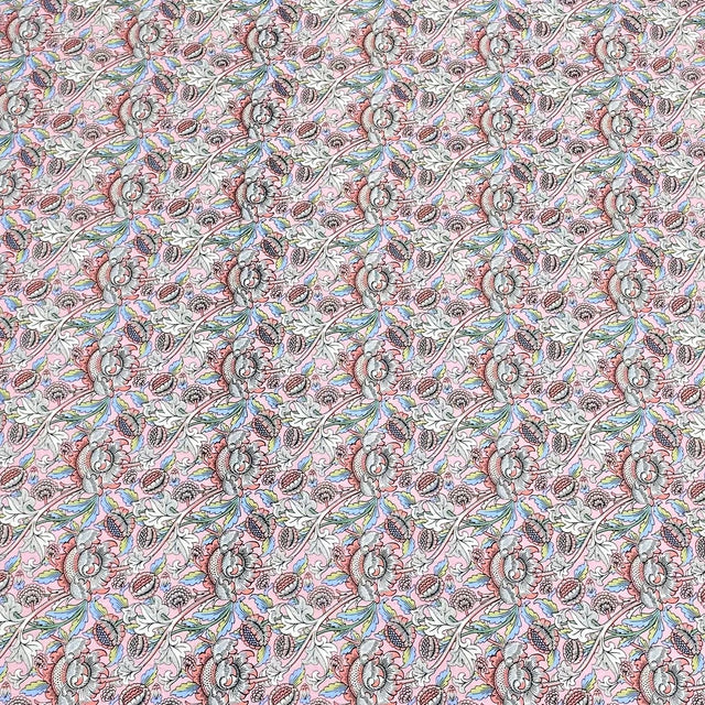 Pound A Metre Per Metre Luxury Dressmaking 100% Cotton Lawn- 60" (Pink Flowers)