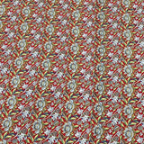 Pound A Metre Per Metre Luxury Dressmaking 100% Cotton Lawn- 60" (Red Flowers)