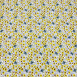 Pound A Metre Per Metre Luxury Dressmaking 100% Cotton Lawn- 60" (Yellow & Grey Floral)