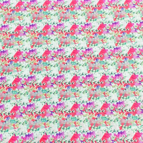Pound A Metre Per Metre Luxury Dressmaking 100% Digital Printed Cotton Lawn- 55" (Blooming)