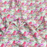Pound A Metre Per Metre Luxury Dressmaking 100% Digital Printed Cotton Lawn- 55" (Blooming)