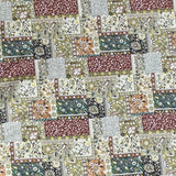 Pound A Metre Per Metre Luxury Dressmaking 100% Digital Printed Cotton Lawn- 55" (Bricks)