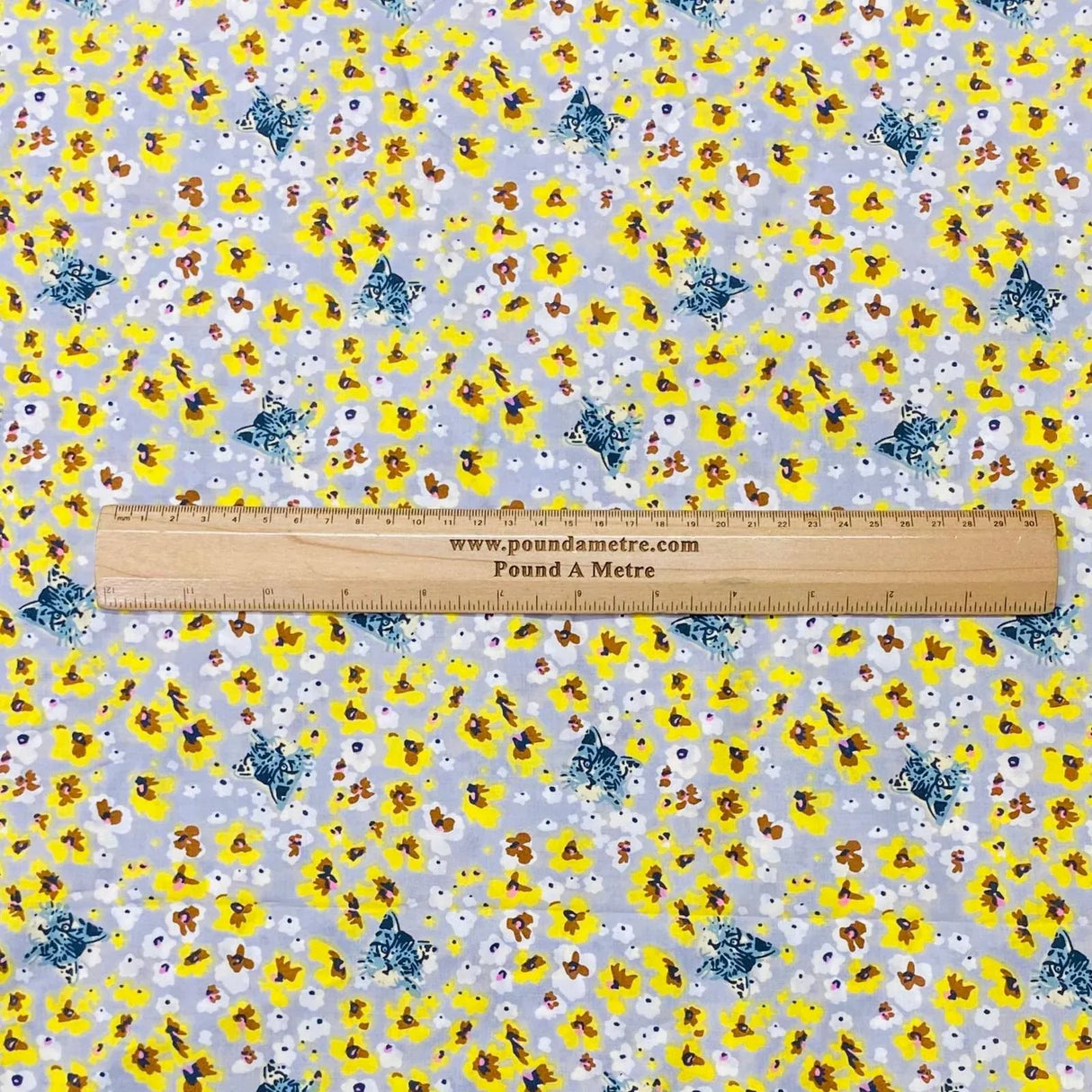 Pound A Metre 3 Metres Per Metre Luxury Dressmaking 100% Digital Printed Cotton Lawn- 55" (Cat)