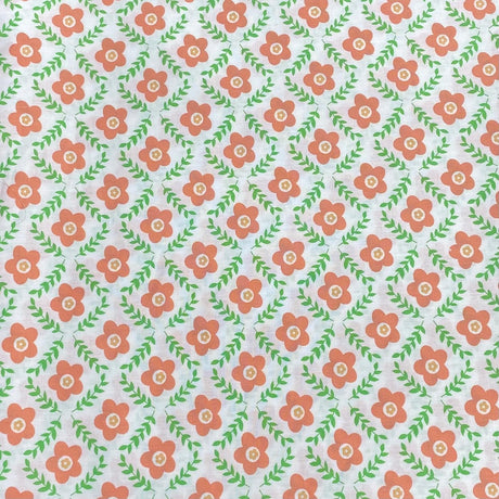 Pound A Metre Per Metre Per Metre Luxury Dressmaking 100% Digital Printed Cotton Lawn- 55" (Flower Patch)