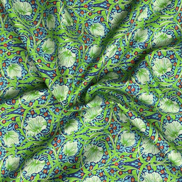 Pound A Metre Per Metre Luxury Dressmaking 100% Digital Printed Cotton Lawn- 55" (Grass)