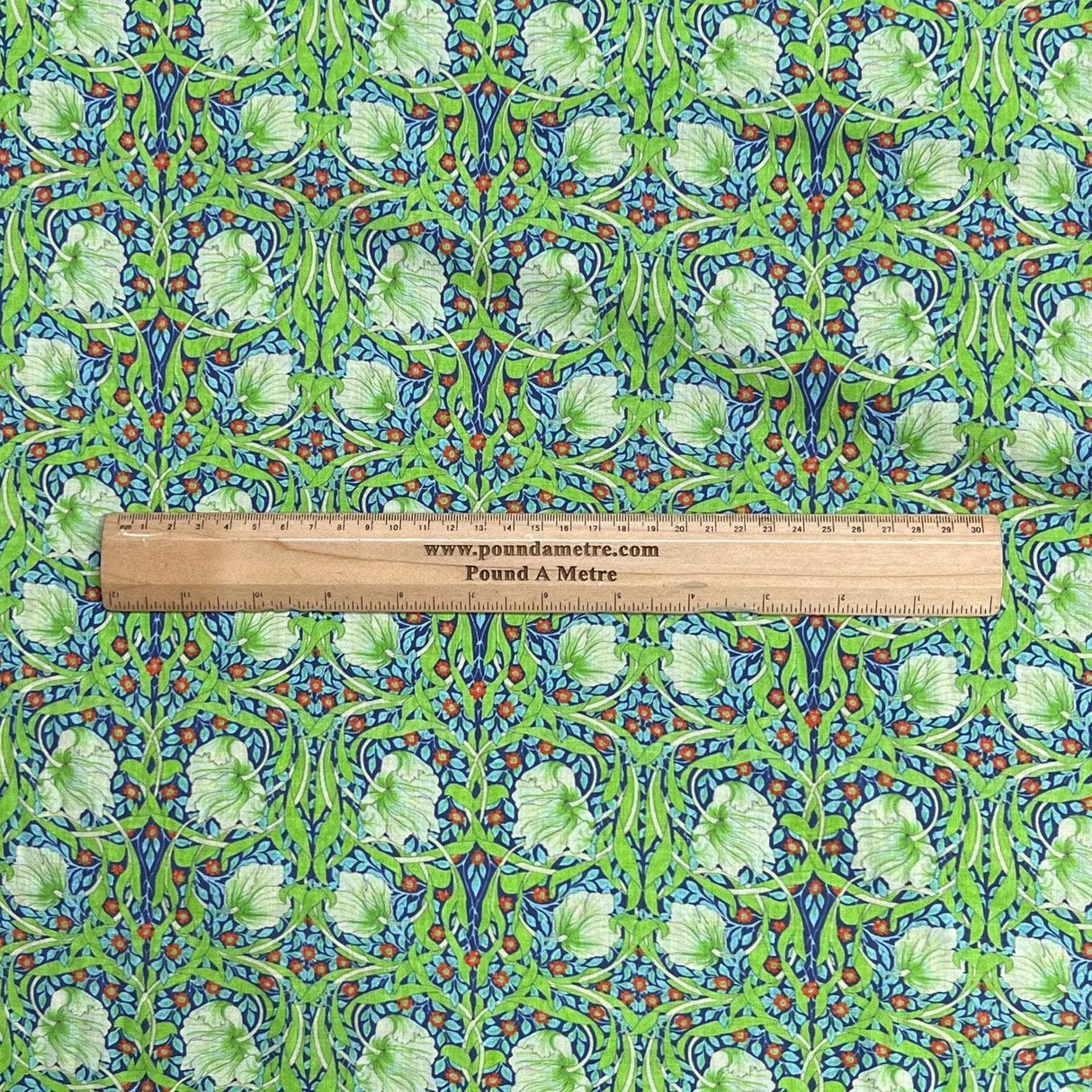 Pound A Metre Per Metre Luxury Dressmaking 100% Digital Printed Cotton Lawn- 55" (Grass)
