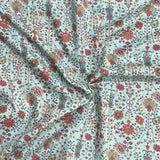 Pound A Metre Per Metre Luxury Dressmaking 100% Digital Printed Cotton Lawn- 55" (Green)