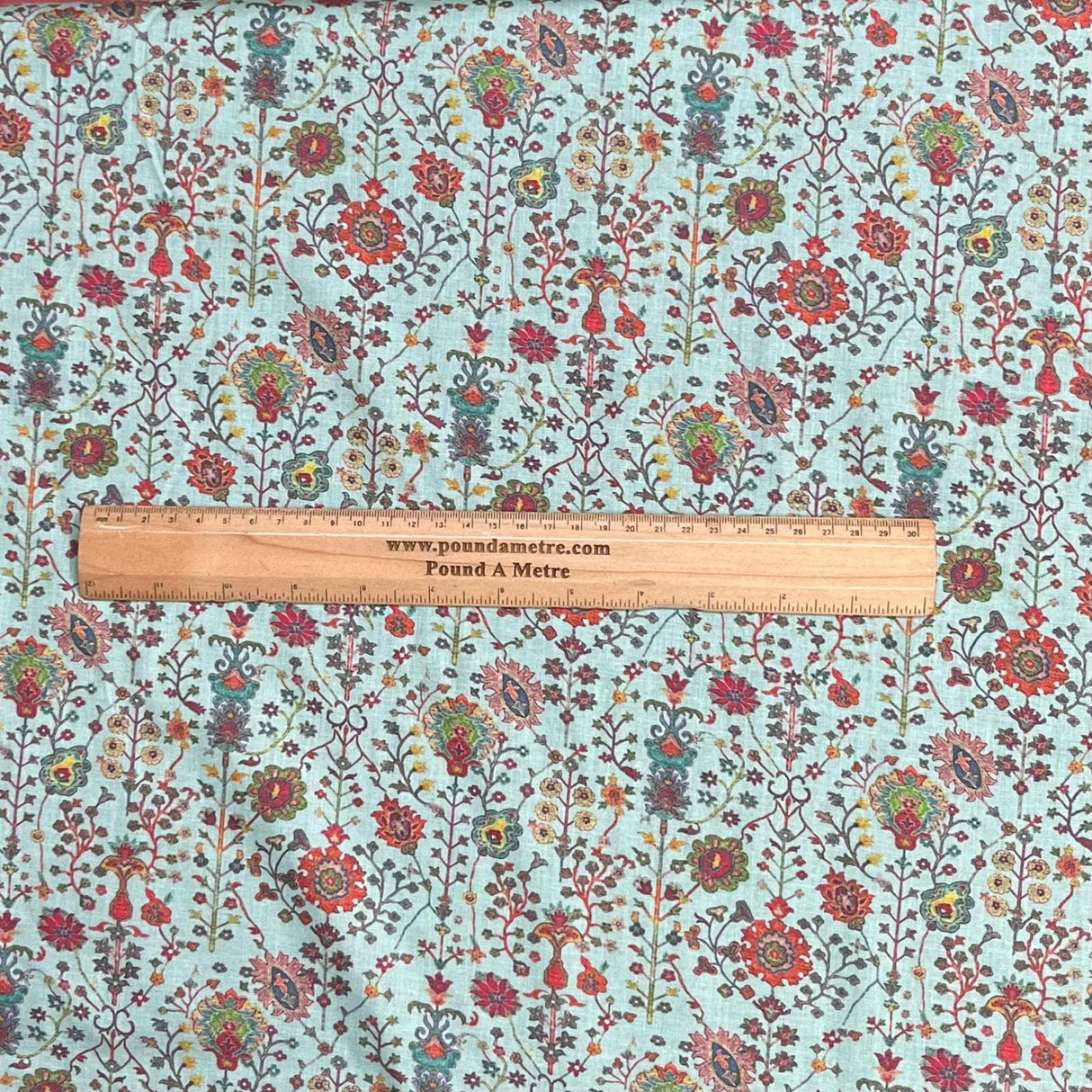 Pound A Metre Per Metre Luxury Dressmaking 100% Digital Printed Cotton Lawn- 55" (Green)