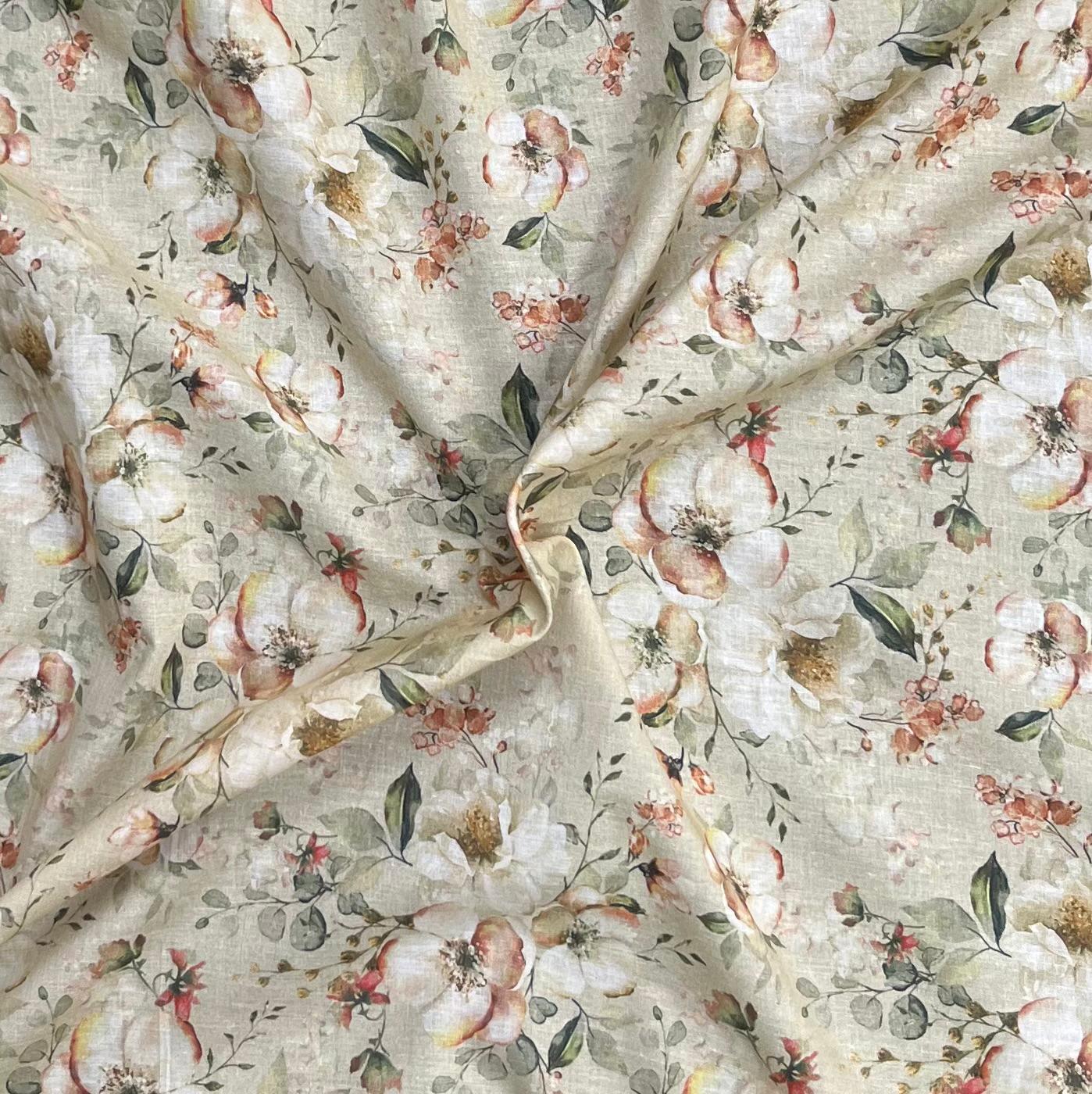 Per Metre Luxury Dressmaking 100% Digital Printed Cotton Lawn- 55