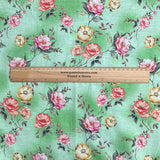 Pound A Metre Per Metre Luxury Dressmaking 100% Digital Printed Cotton Lawn- 55" (Light Green)