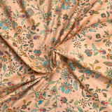 Pound A Metre Per Metre Luxury Dressmaking 100% Digital Printed Cotton Lawn- 55" (Light Orange)