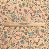 Pound A Metre Per Metre Luxury Dressmaking 100% Digital Printed Cotton Lawn- 55" (Light Orange)