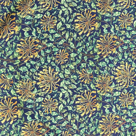 Pound A Metre Per Metre Luxury Dressmaking 100% Digital Printed Cotton Lawn- 55" (Night Garden)
