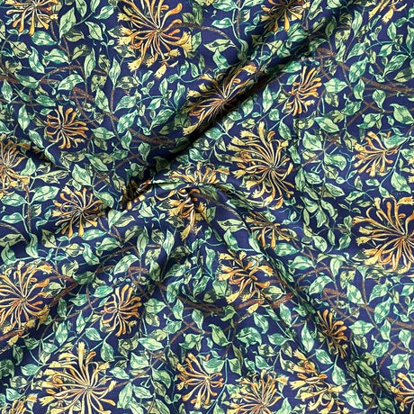 Pound A Metre Per Metre Luxury Dressmaking 100% Digital Printed Cotton Lawn- 55" (Night Garden)
