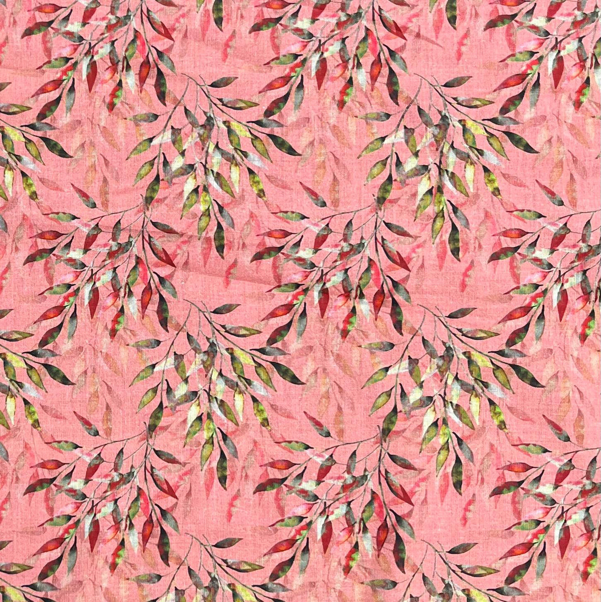 Pound A Metre Per Metre Luxury Dressmaking 100% Digital Printed Cotton Lawn- 55" (Peach Garden)