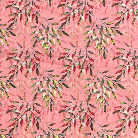 Pound A Metre Per Metre Luxury Dressmaking 100% Digital Printed Cotton Lawn- 55" (Peach Garden)