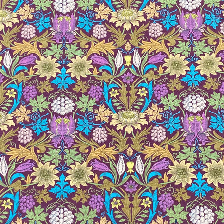 Pound A Metre Per Metre Luxury Dressmaking 100% Digital Printed Cotton Lawn- 55" (Purple)