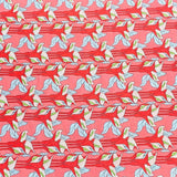 Pound A Metre Per Metre Luxury Dressmaking 100% Digital Printed Cotton Lawn- 55" (Red)