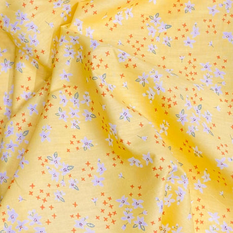 Pound A Metre Per Metre Per Metre Luxury Dressmaking 100% Digital Printed Cotton Lawn- 55" (Sun)