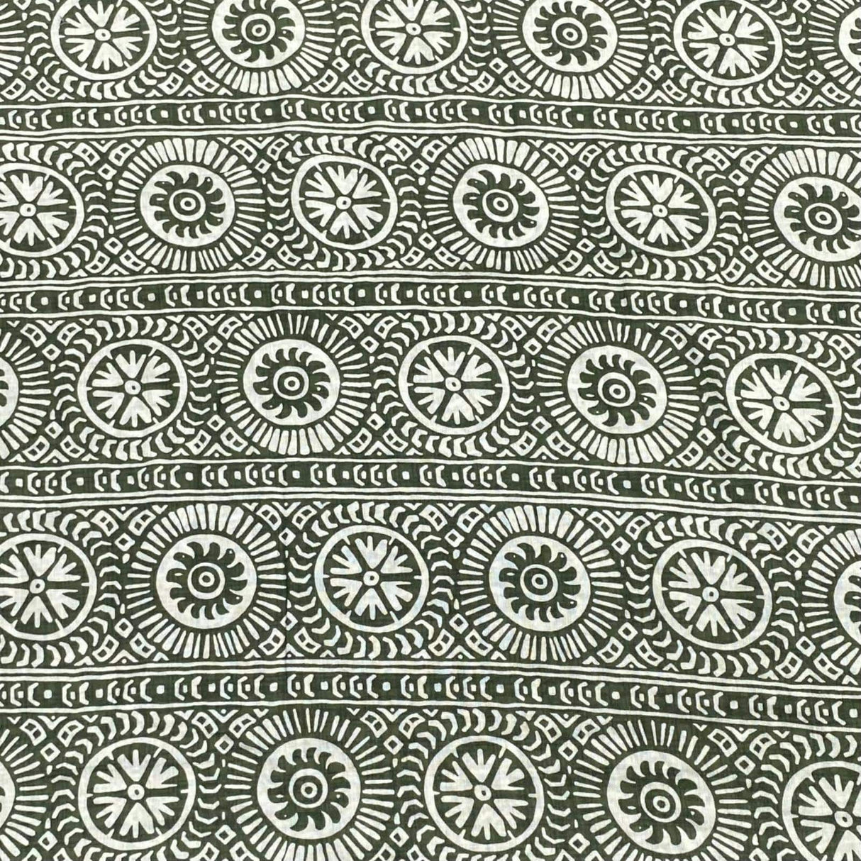 Pound A Metre Per Metre Per Metre Luxury Dressmaking 100% Digital Printed Cotton Lawn- 55" (White & Black)