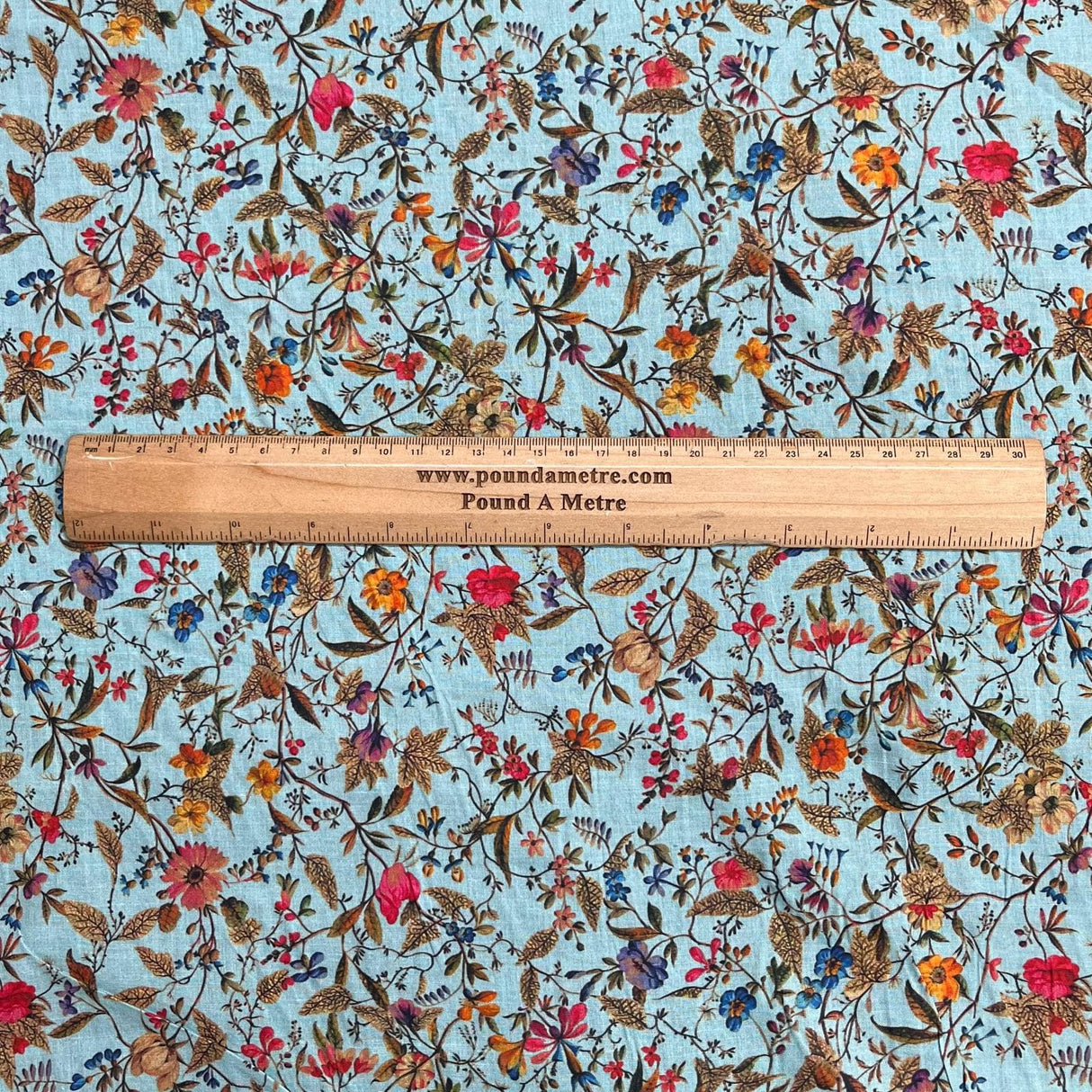 Pound A Metre Per Metre Luxury Dressmaking 100% Digital Printed Cotton Lawn- 55" (Winter Floral)