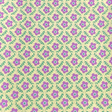Pound A Metre Per Metre Per Metre Luxury Dressmaking 100% Digital Printed Cotton Lawn- 55" (Yellow Floral)