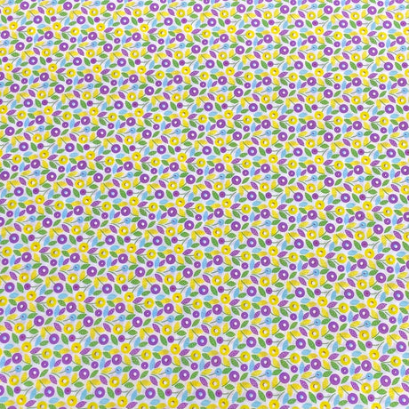 Pound A Metre Per Metre Per Metre Luxury Dressmaking 100% Digital Printed Cotton Lawn- 55" (Yellow & Lemon)