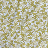 Pound A Metre Per Metre Luxury Dressmaking 100% Digital Printed Cotton Lawn- 55" (Yellow & White)