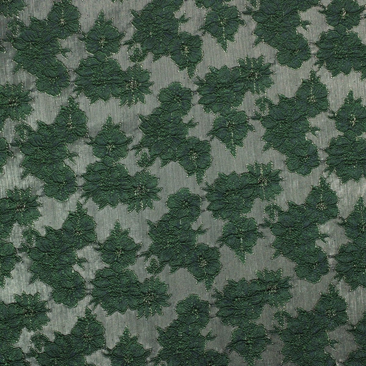 Per Metre Luxury Floral Brocade- 55” Wide (Bottle & Bronze Floral) - Pound A Metre