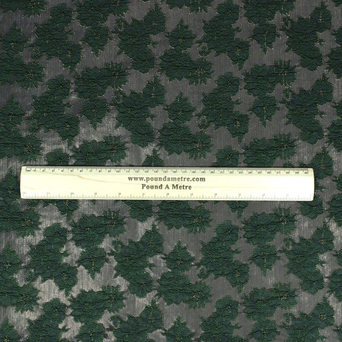 Pound A Metre Per Metre Per Metre Luxury Floral Brocade- 55” Wide (Bottle & Bronze Floral)