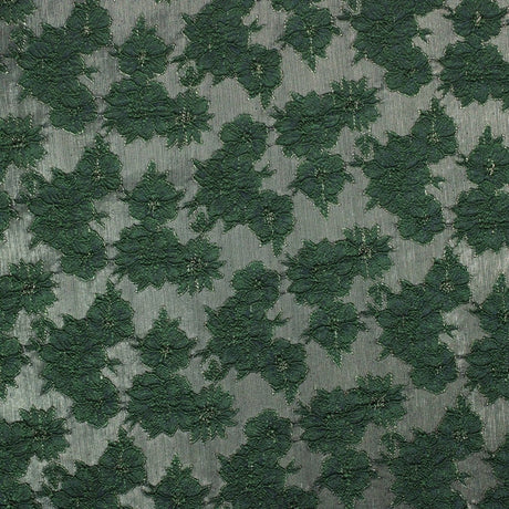 Pound A Metre Per Metre Per Metre Luxury Floral Brocade- 55” Wide (Bottle & Bronze Floral)