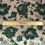 Pound A Metre Per Metre Per Metre Luxury Floral Brocade- 55” Wide (Dusky & Bottle Floral)