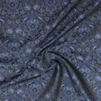 Per Metre Luxury Floral Brocade- 55” Wide (Navy & Black Floral) - Pound A Metre
