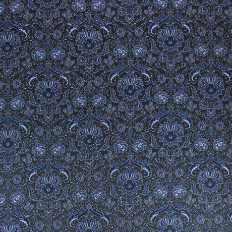 Pound A Metre Per Metre Per Metre Luxury Floral Brocade- 55” Wide (Navy & Black Floral)