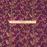 Pound A Metre Per Metre Per Metre Luxury Floral Brocade- 55” Wide (Ruby Leaves)
