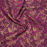 Pound A Metre Per Metre Per Metre Luxury Floral Brocade- 55” Wide (Ruby Leaves)
