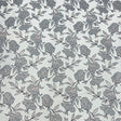 Pound A Metre Per Metre Per Metre Luxury Floral Brocade- 55” Wide (Silver Floral)