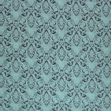 Per Metre Luxury Floral Brocade- 55” Wide (Turquoise & Black Baroque) - Pound A Metre