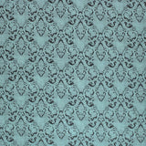 Pound A Metre Per Metre Per Metre Luxury Floral Brocade- 55” Wide (Turquoise & Black Baroque)