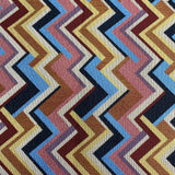 Pound A Metre Per Metre Luxury Printed canvas - 55'' Wide - (Zigzag Multicolour)