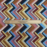 Pound A Metre Per Metre Luxury Printed canvas - 55'' Wide - (Zigzag Multicolour)