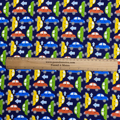 Pound A Metre Per Metre Luxury Printed Cotton – 45" Wide- (Cars) (EOL)