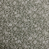 Pound A Metre Per Metre Luxury Printed Cotton – 45" Wide- (Grey Flower) (EOL)