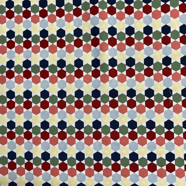 Pound A Metre Per Metre Luxury Printed Cotton – 45" Wide- (Hexagon Mirror) (EOL)