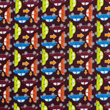 Pound A Metre Per Metre Luxury Printed Cotton – 45" Wide- (Maroon Cars) (EOL)